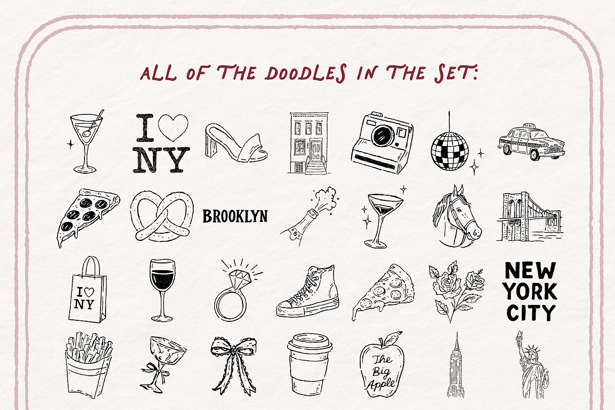 NYC Bachelorette Clipart, Party, an Object Illustration by The October Creative (Photo 5 of 7)