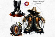 Halloween Character Boots Cliparts, a Seasonal Illustration by ThatsDesignArt (Thumbnail 5 of 10)