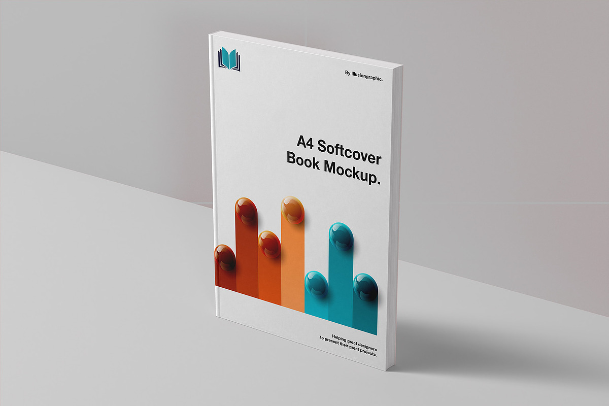 A4 Softcover Book Mockup - 10 views, a Books & Magazine Mockup by Illusiongraphic (Photo 3 of 25)