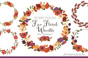 Floral Vector Wreaths in Autumn, an Illustration by Amanda Ilkov (Thumbnail 1 of 4)