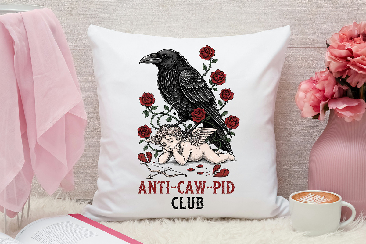 Anti Valentine Crow Raven PNG, an Illustration by Canvas Craft (Photo 4 of 7)