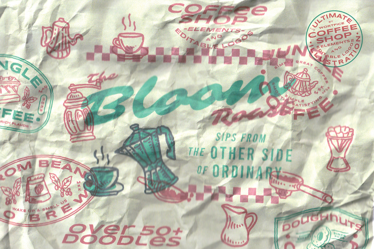 Coffee Shop Illustration Package, a Food Illustration by Wortfice (Photo 3 of 8)