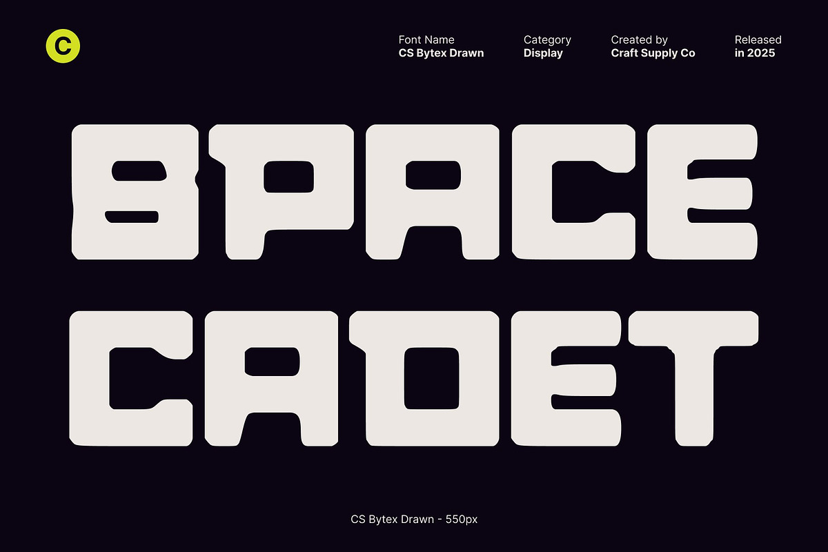 CS Bytex Drawn, a Sans Serif Font by Craft Supply Co. (Photo 2 of 8)