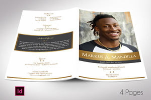 Kings Funeral Program Indesign