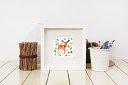 Woodland animals watercolor clipart, an Animal Illustration by alenaganzhela (Thumbnail 2 of 11)