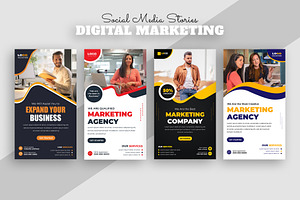 Digital Agency Social Media Stories, a Social Media Template by nandinigraphics