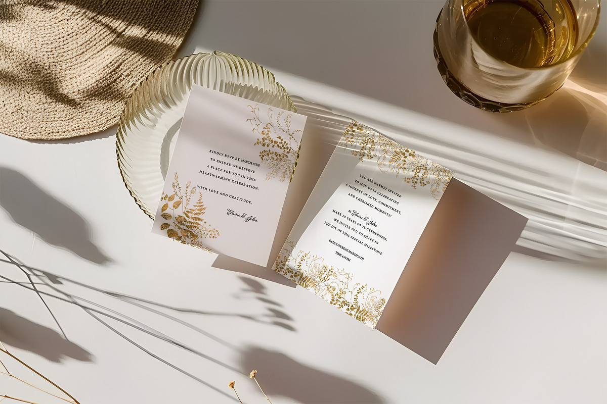 Gilded Petals Gold Foliage, an Illustration by SunnyAfternoons (Photo 10 of 13)