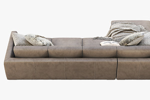 Modena Taper Chaise Sofa 3d Model