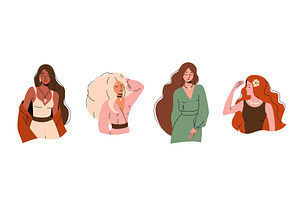 Woman set vector illustration, a Person Illustration by Zaie
