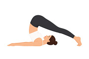 Woman practicing yoga in plow pose, a Sport Illustration by ZinetroN (Thumbnail 3 of 3)