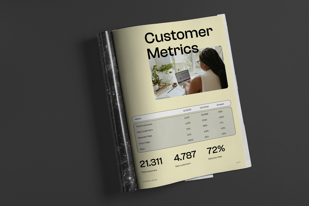 Yellow Startup Quarterly Report, a Brochure Template by Neermana (Photo 5 of 10)