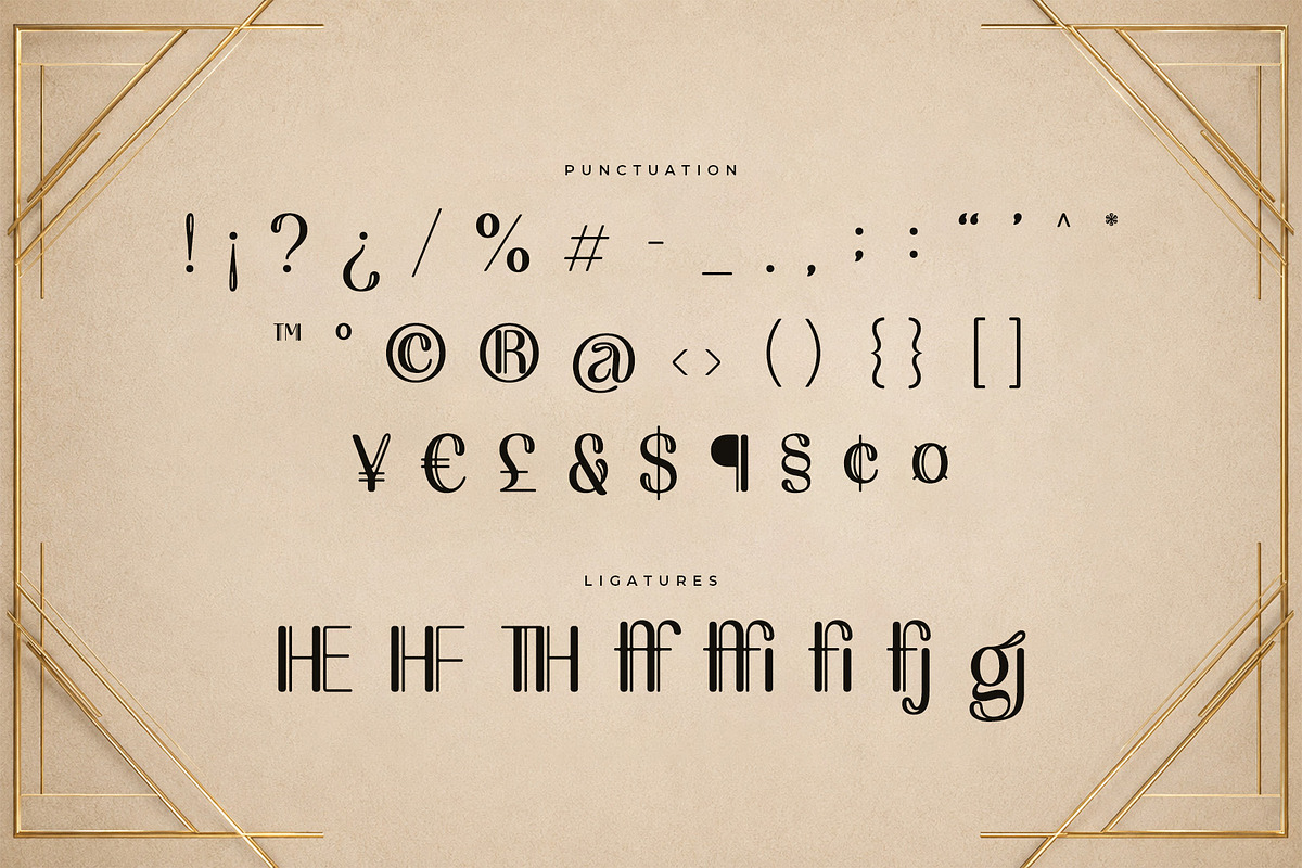 Malchis – Luxury Art Deco Font, a Sans Serif Font by Krismagraph (Photo 11 of 12)