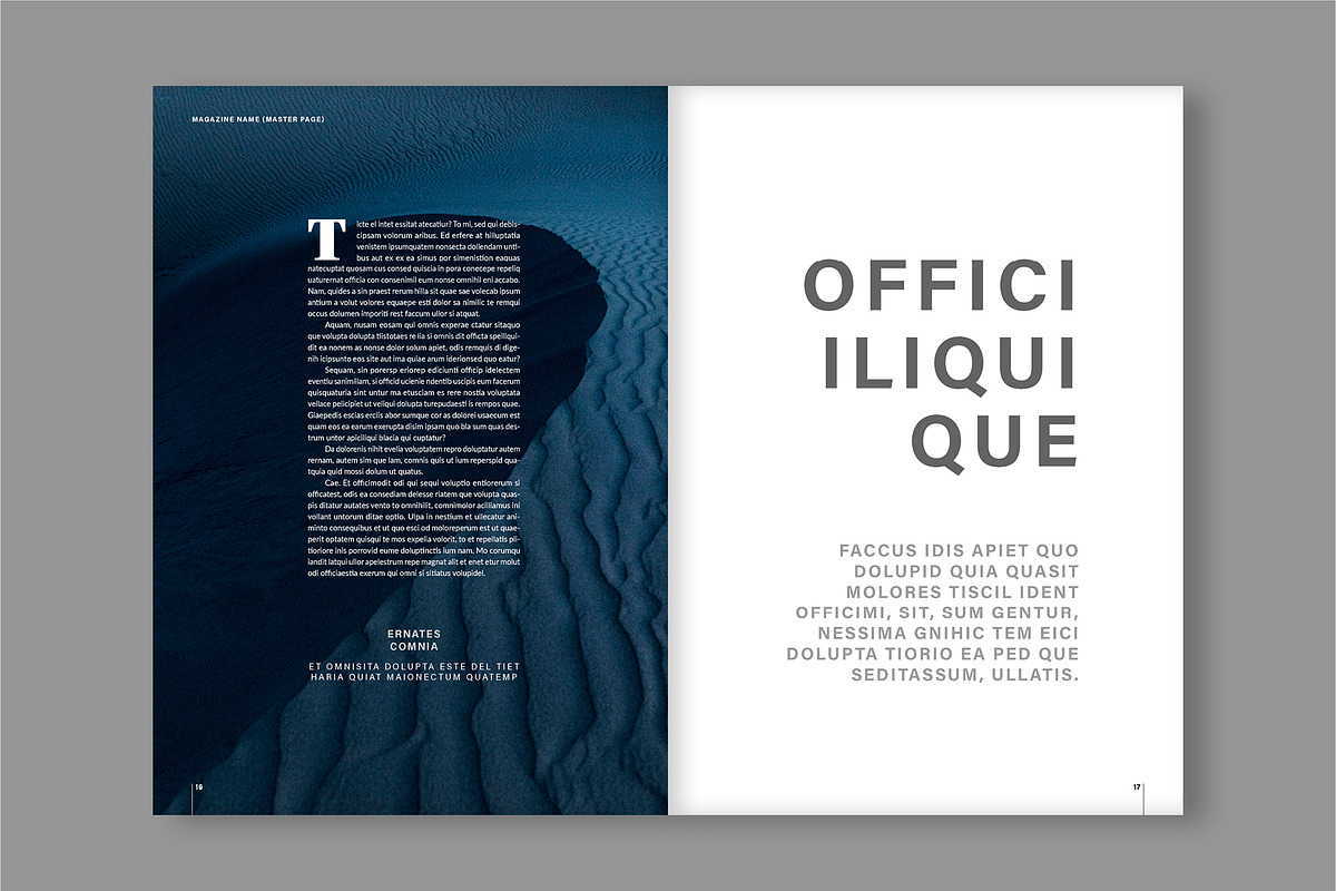 Modern Magazine Layout (A4+US), a Magazine Template by tomsarraipodesign (Photo 10 of 21)