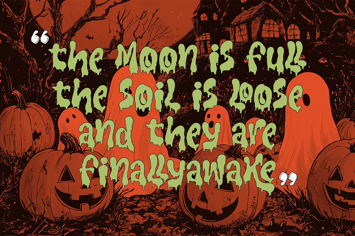 Drolling Maker | Liquid Horror Font, a Handwritten Font by gracetype_studio (Photo 2 of 12)