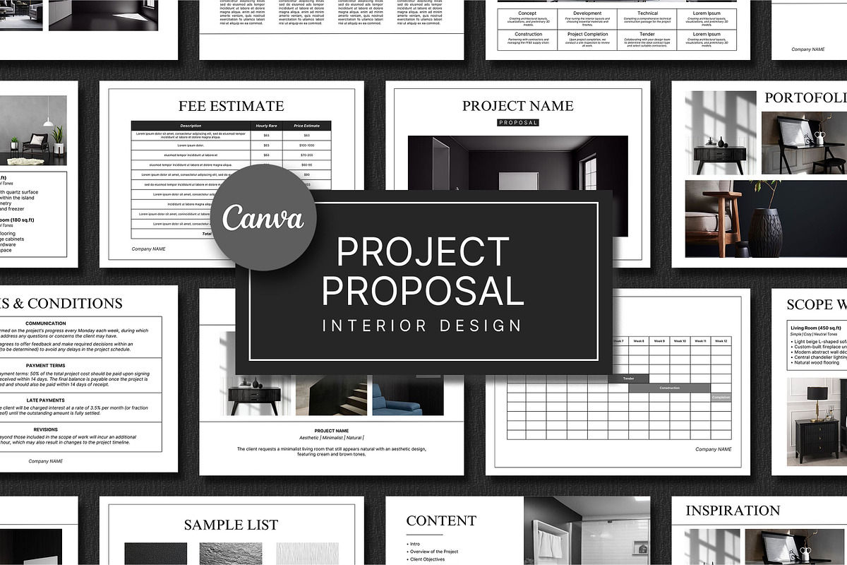Interior Design Proposal Template, a Presentation Template by SKY CREATION (Photo 1 of 7)