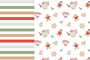Christmas Tea Time Patterns+Cliparts, a Pattern Graphic by tetiartline (Thumbnail 3 of 4)