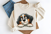 Whimsical Peeking Dog Clipart Set, a Seasonal Illustration by RobertsArt (Thumbnail 6 of 7)