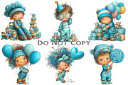 Whimsical Birthday Kids Clipart, an Illustration by Craft Nest (Thumbnail 4 of 6)