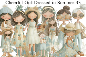 Cheerful Girl Dressed in Summer, an Illustration by DreamArtGraphic