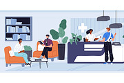 Patients, doctor in hospital, clinic, a Healthcare Illustration by PaperTrident (Thumbnail 2 of 3)