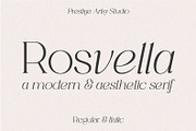 Rosvella Serif, a Serif Font by Prestige Artsy Studio (Thumbnail 1 of 11)