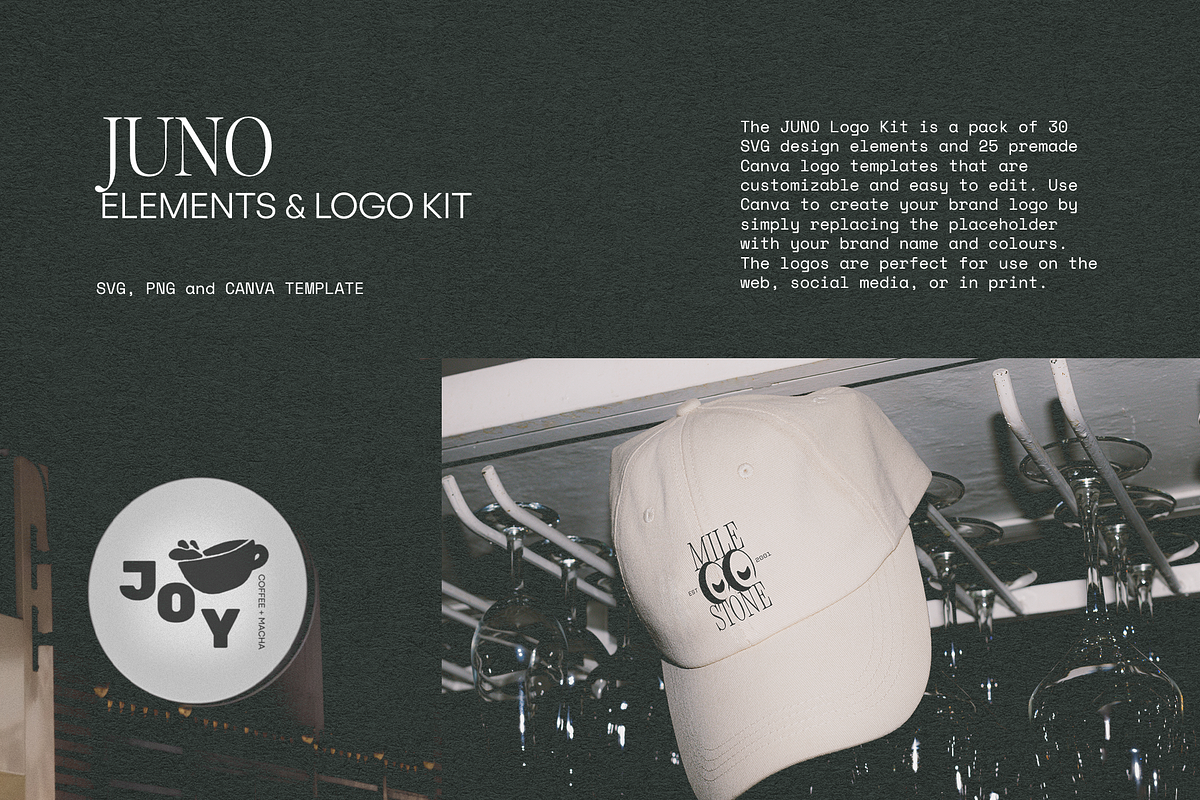 JUNO Logo Kit and Elements for Canva, a Branding & Logo Template by Aire Studio (Photo 9 of 10)