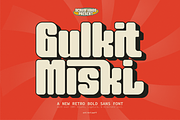 Gulkit Miski | Retro Bold Sans Serif, a Sans Serif Font by Denustudios (Thumbnail 1 of 12)