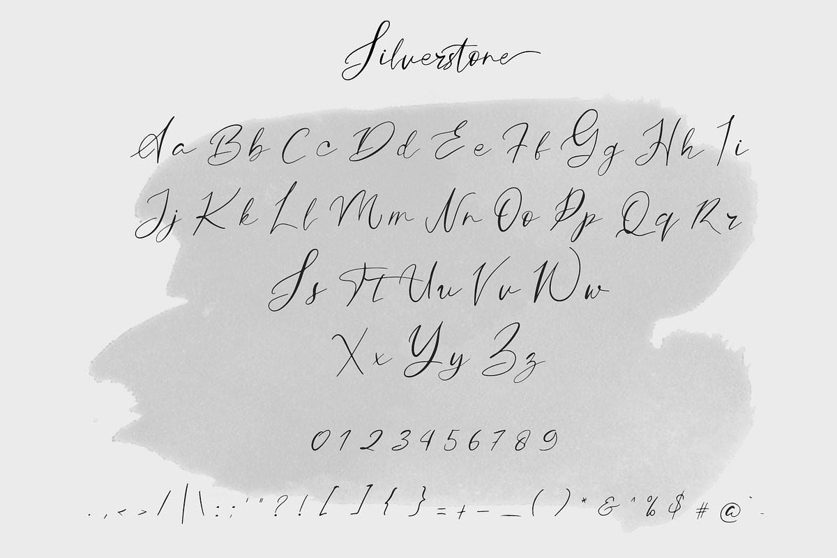 Silverstone - Calligraphy Font preview 8