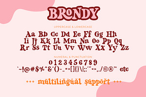 Brondy - Cute Retro Serif Font