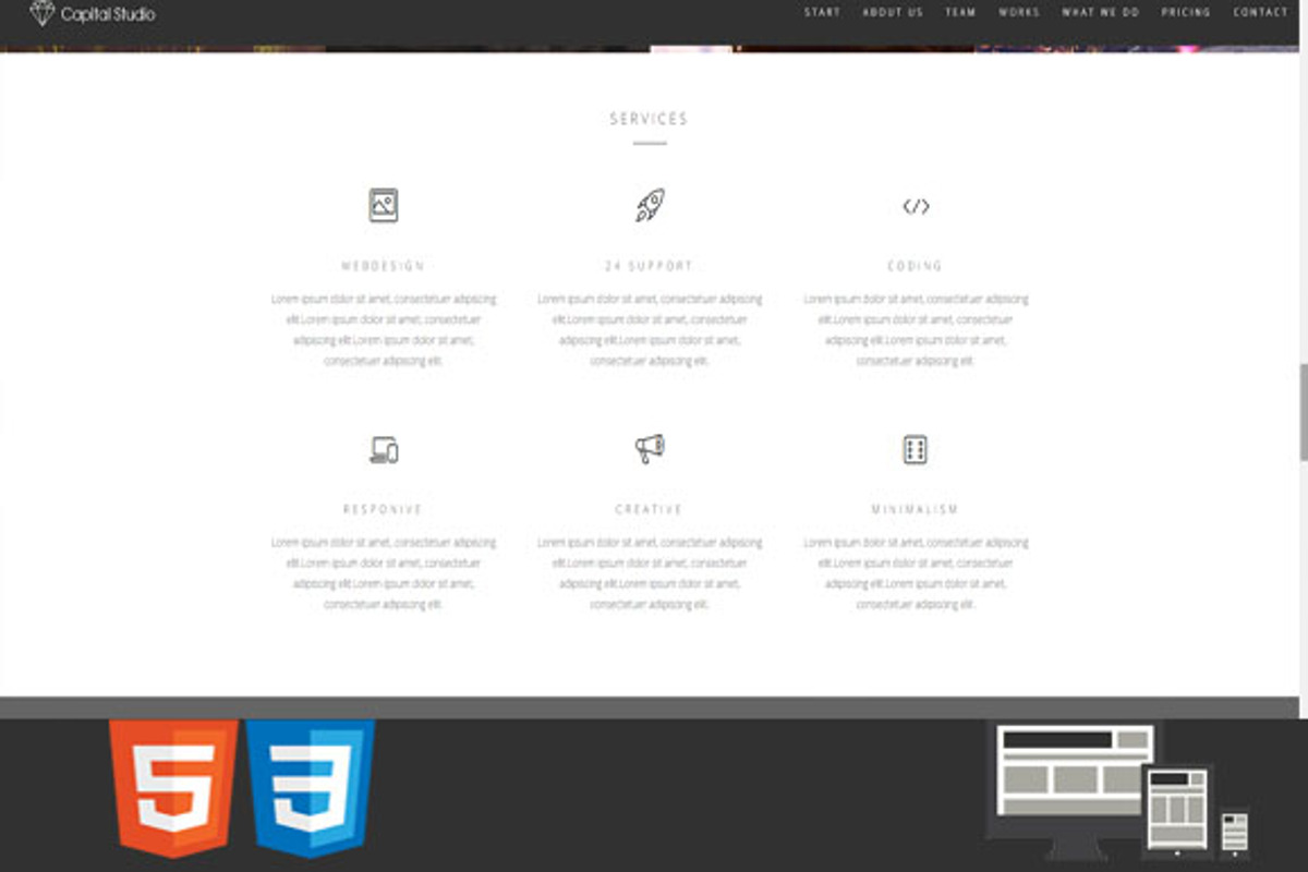 Capital One/MultiPage HTML Template, a HTML Template by earthquake (Photo 6 of 8)