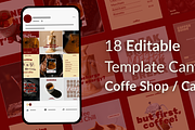 18 Editable Template Canva for Coffe, a Social Media Template by paulapedrazzini (Thumbnail 1 of 8)