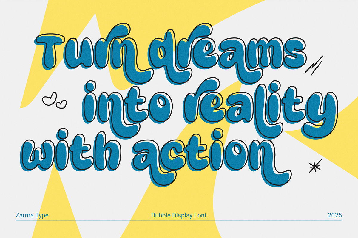 Cloudy Peaches - Bubble Font, a Sans Serif Font by Zarma Type (Photo 6 of 9)