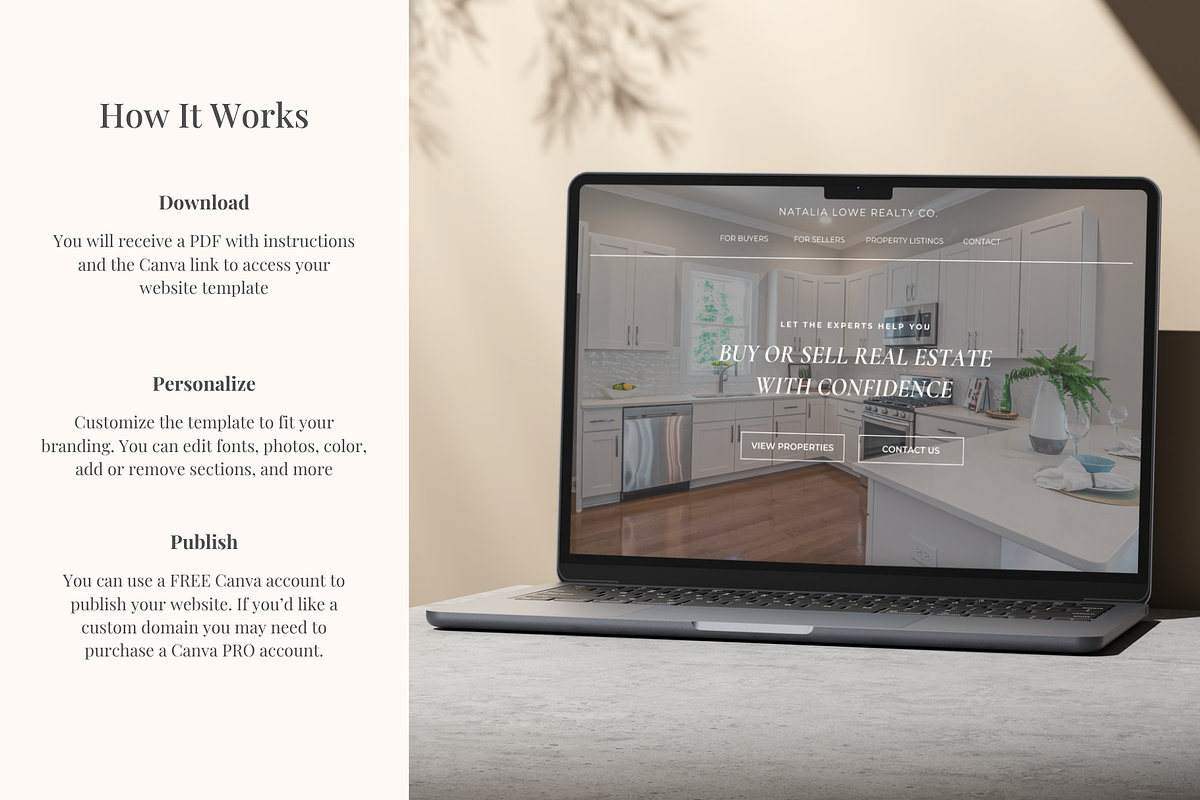 Real Estate Canva Website Template, a Landing Page Template by GlamWebDesigns (Photo 8 of 8)