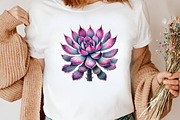 Watercolor Succulent Clipart, an Illustration by Designworld (Thumbnail 5 of 9)