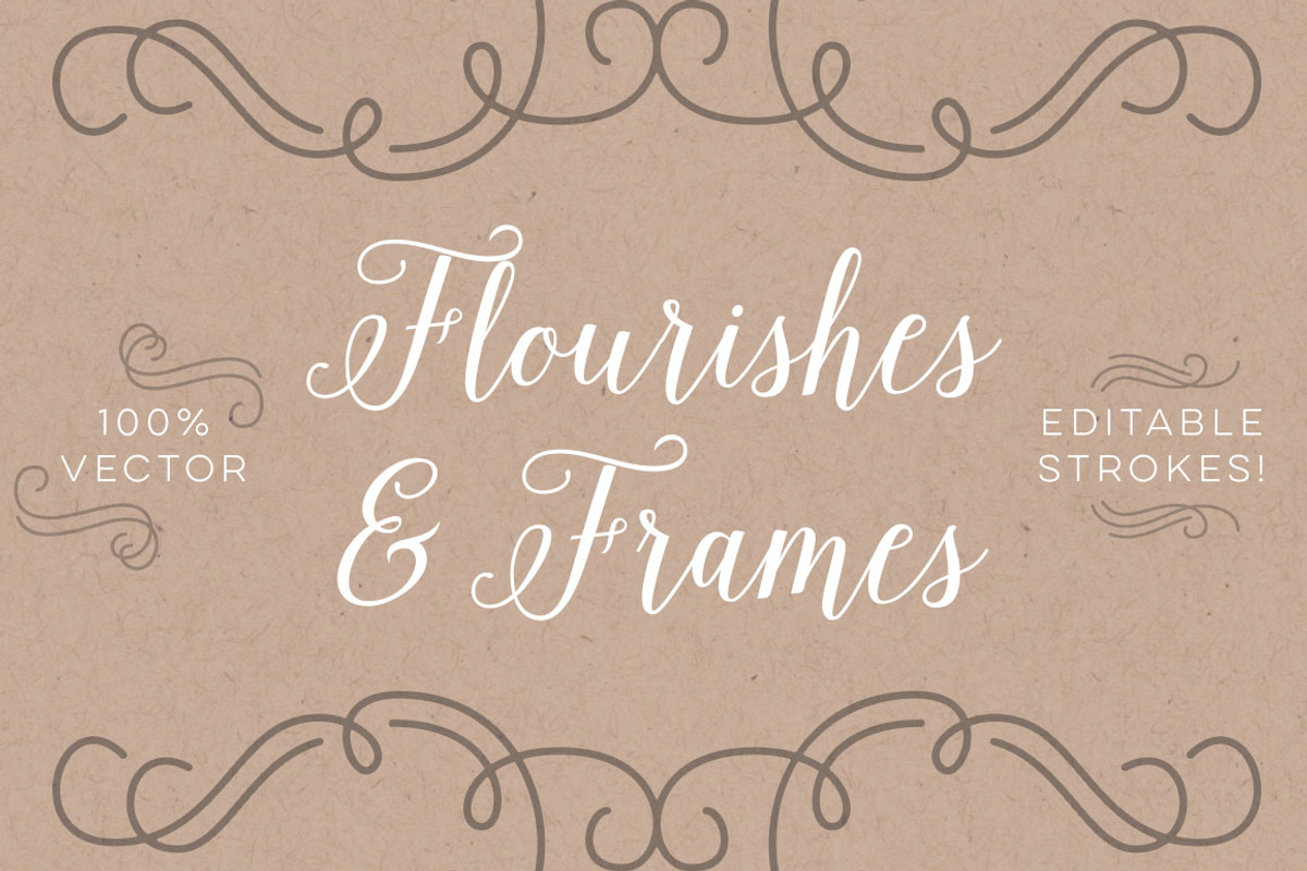 Vector Flourishes and Frames, a Decorative Illustration by Every Tuesday (Photo 1 of 5)
