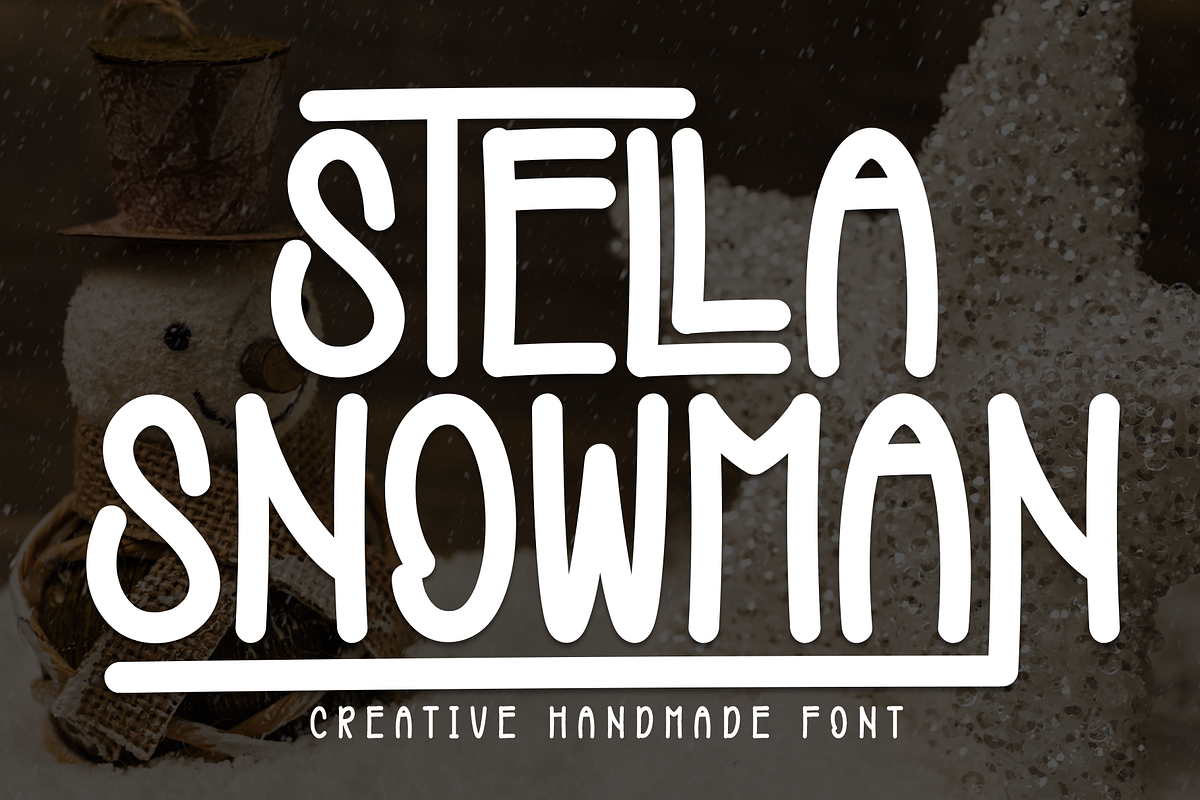 Stella Snowman | Script Font, a Script Font by Scratchones (Photo 1 of 9)