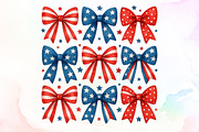 Patriotic Bows Transparent PNG Clipa, an Illustration by Sublimation Artist (Thumbnail 1 of 9)