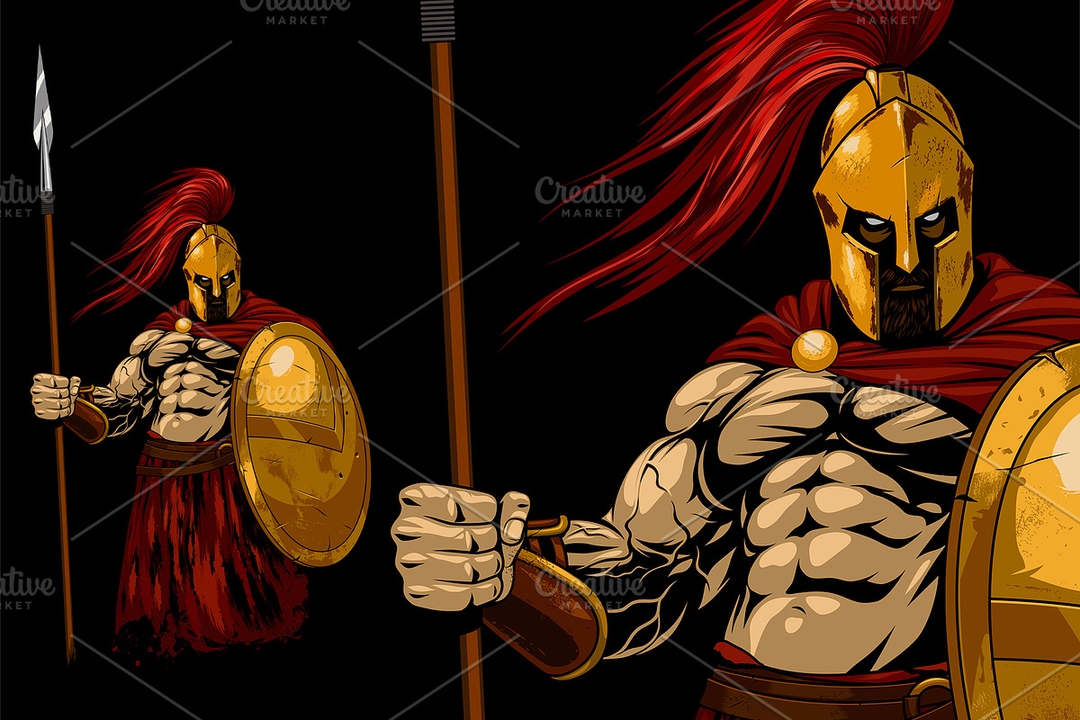 Spartan warrior, an Illustration by Mark2000 (Photo 1 of 2)