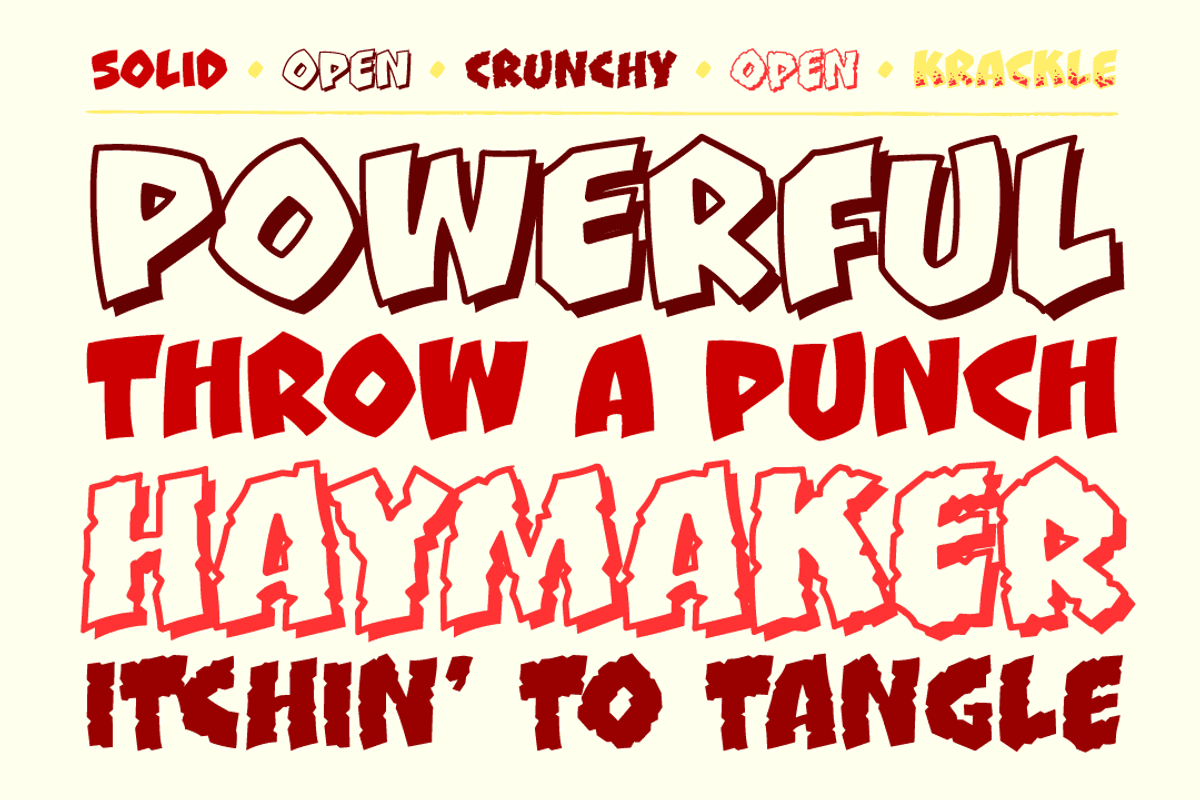 Clobberin' Time - ultrabold comic FX, a Handwritten Font by Comicraft Fonts (Photo 4 of 6)