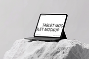 Tablet Mockup on White Stone, a Mac Mockup by rodrigofkaminski (Thumbnail 2 of 4)