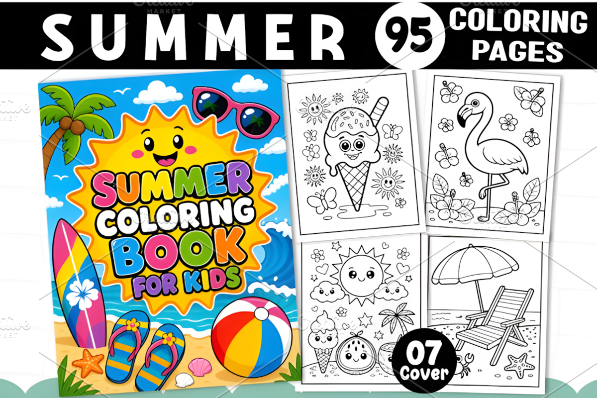 FARM ANIMALS COLORING PAGES for KIDS, a Seasonal Illustration by Coco Bloom (Photo 1 of 3)