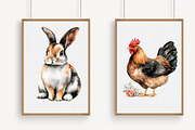 Watercolor Farm Animals Clipart, an Illustration by Libby Wishes (Thumbnail 5 of 7)