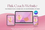 Modern Pink Canva Website Template, a Landing Page Template by ByKopi (Thumbnail 1 of 7)