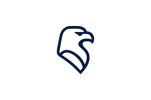Eagle linear head logo template, a Branding & Logo Template by Vectorium Studio
