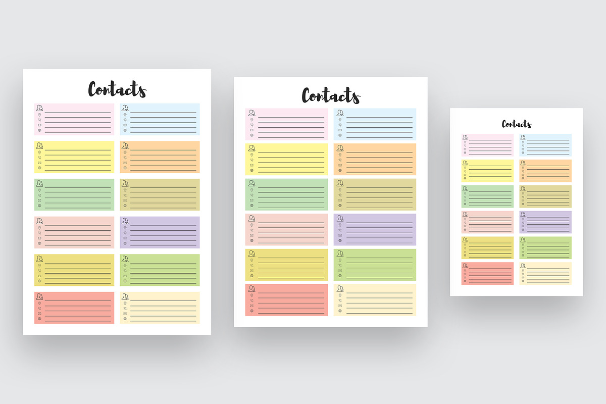 Contact Information Sheet, a Stationery Template by Amit Debnath (Photo 7 of 7)