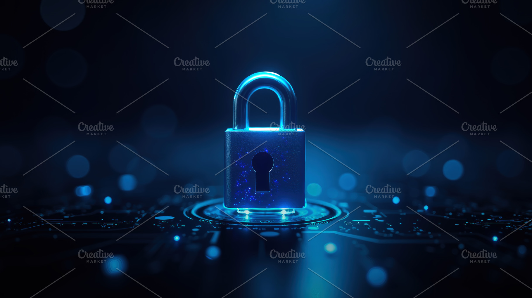 Cybersecurity Padlock on a Digital C, a Technology Photo by Perpis