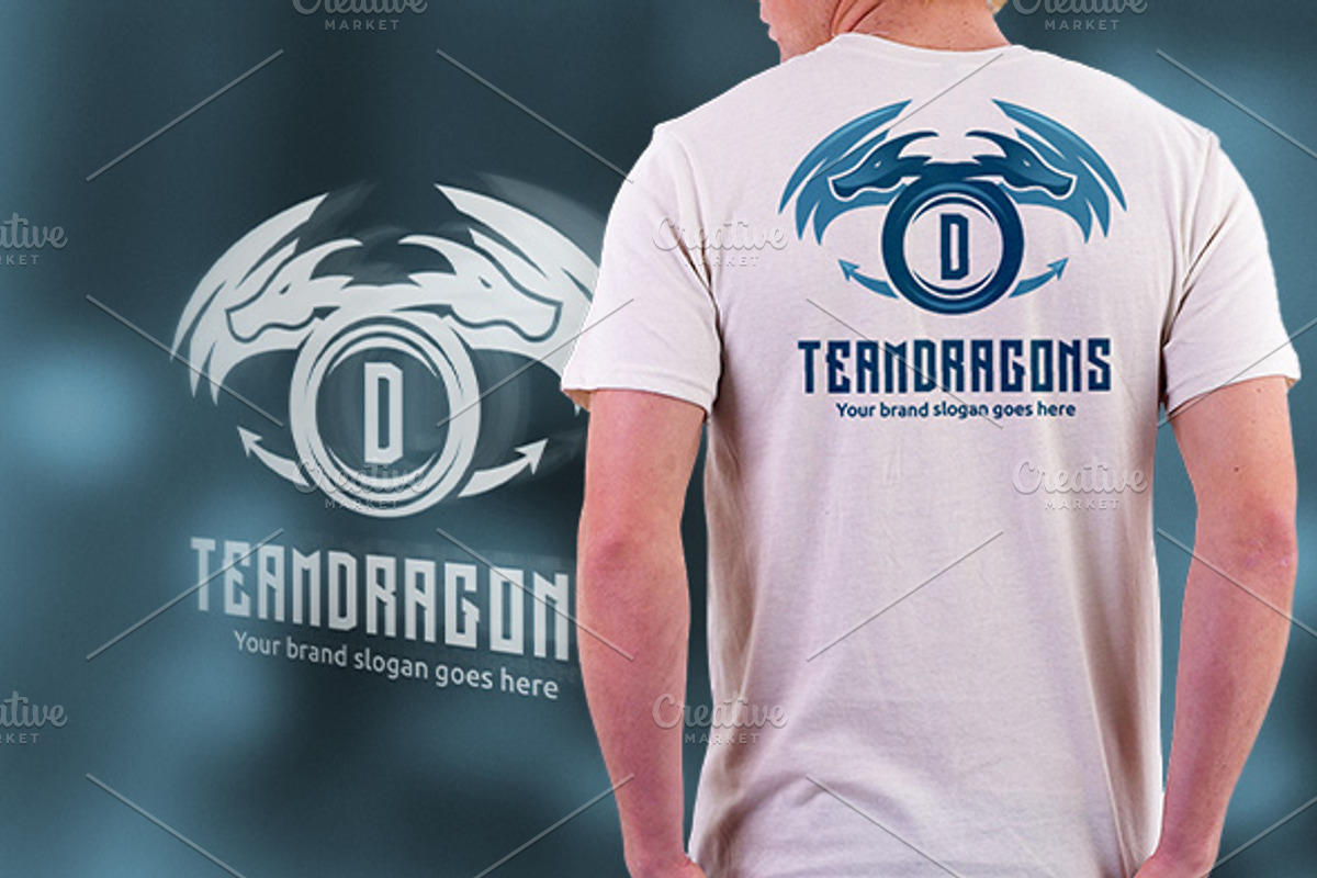 Dragon Team Logo, a Branding & Logo Template by WheelieMonkey