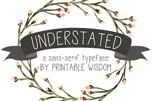 "Understated" a sans-serif typeface