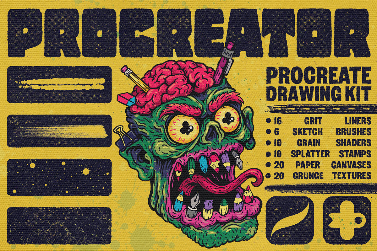 Procreator – Procreate Drawing Kit, a Brush Add-On by PeeperDesignStudio (Photo 1 of 6)