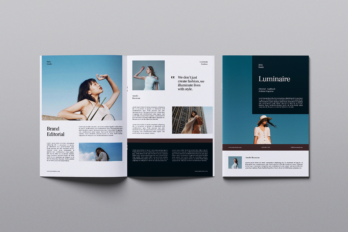 Luminaire Fashion Magazine Template, a Magazine Template by Portocraft (Photo 2 of 6)
